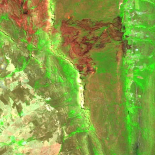 Wildfire near Mato Verde (Oct 1) — Sentinel-2 SWIR (fuego)