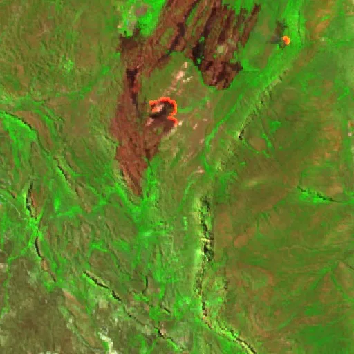 Incendio cerca de Mato Verde — Sentinel-2 SWIR (fuego)
