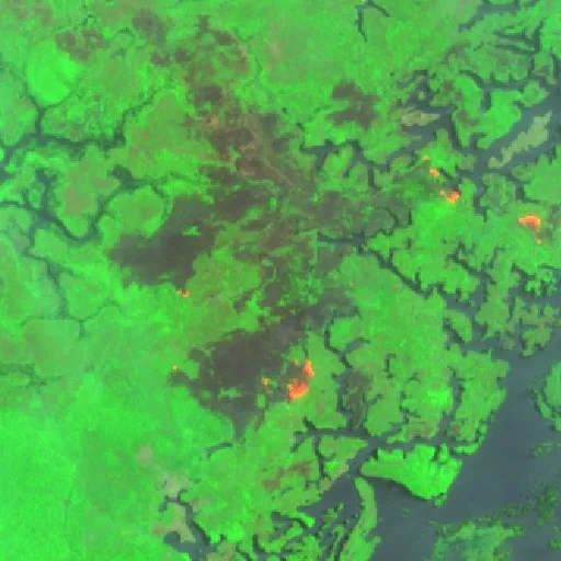 Incendio cerca de Maués — Sentinel-2 SWIR (fuego)
