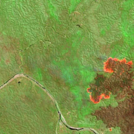 Incendio cerca de Maytown — Sentinel-2 SWIR (fuego)