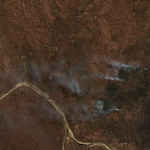 Incendio cerca de Maytown — Sentinel-2 true color