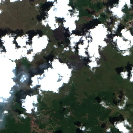 Incendio cerca de Mazagão — Sentinel-2 true color