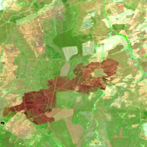 Incendio cerca de Mazarambroz — Sentinel-2 SWIR (fuego)