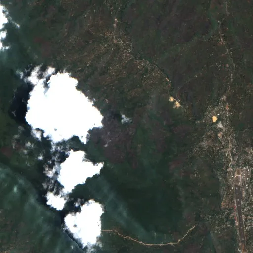 Wildfire near Mendi — Sentinel-2 true color