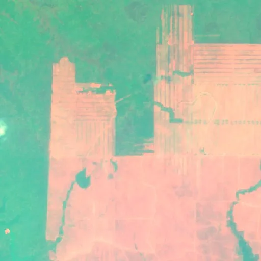 Wildfire near Merauke (Oct 13) — Sentinel-2 SWIR (fuego)