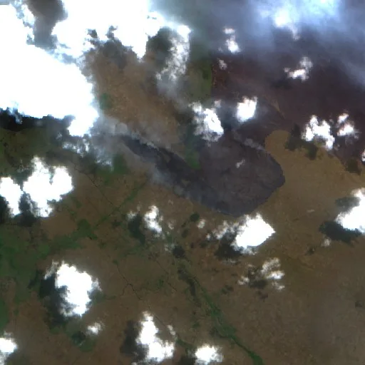 Wildfire near Merauke (Sep 21 · W) — Sentinel-2 true color