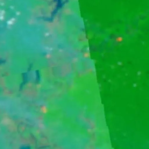 Wildfire near Middle Fly District (Oct 6 · NW) — NASA satellite
