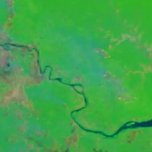 Wildfire near Middle Fly District (Oct 9 · S) — NASA satellite