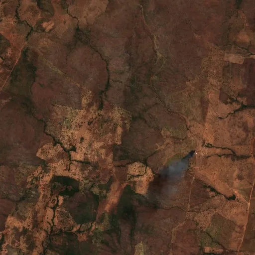 Wildfire near Minaçu — Sentinel-2 true color