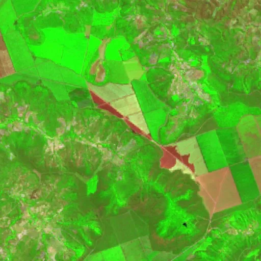 Wildfire near Minas Novas — Sentinel-2 SWIR (fuego)
