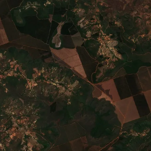 Wildfire near Minas Novas — Sentinel-2 true color
