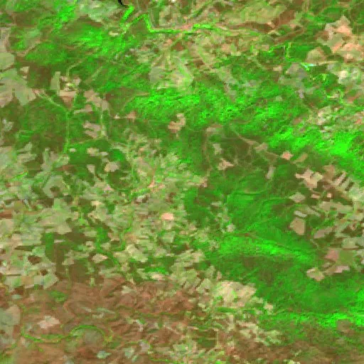 Incendio cerca de Mirandela — Sentinel-2 SWIR (fuego)
