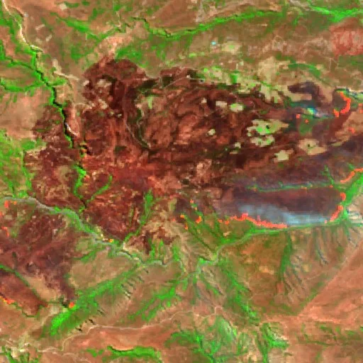 Incendio cerca de Mizque — Sentinel-2 SWIR (fuego)
