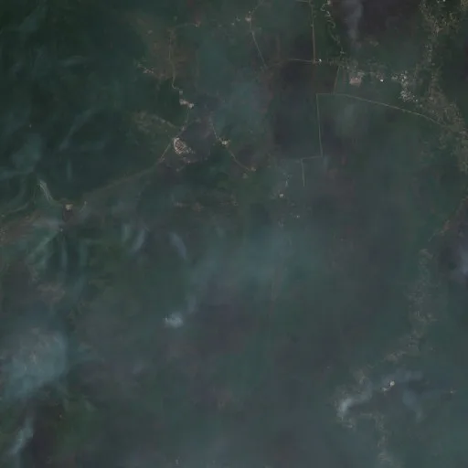 Wildfire near Moanemani — Sentinel-2 true color
