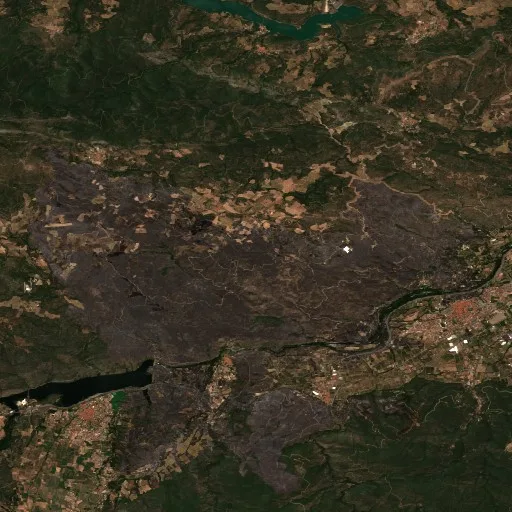 Incendio Wildfire near Montalba-le-Château (FR) — Sentinel-2 true color