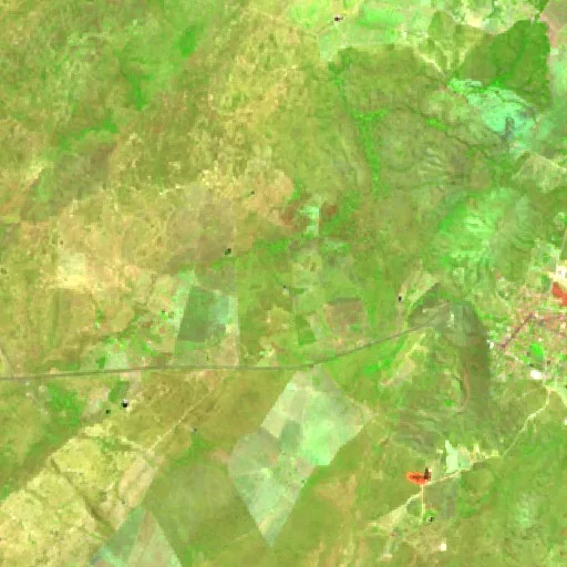 Wildfire near Monte Alegre de Goiás — Sentinel-2 SWIR (fuego)