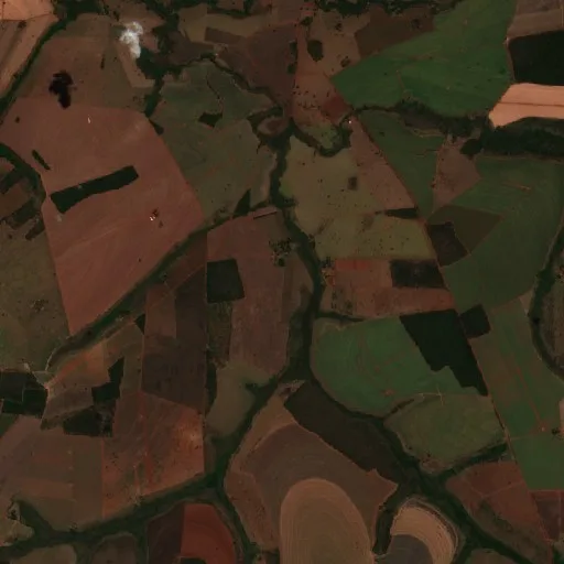 Wildfire near Monte Alegre de Minas — Sentinel-2 true color