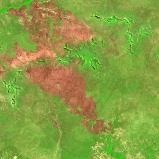 Incendio cerca de Monte Alegre do Piauí — Sentinel-2 SWIR (fuego)