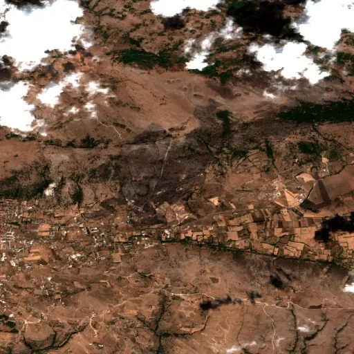 Wildfire near Monte Sant'Angelo — Sentinel-2 true color