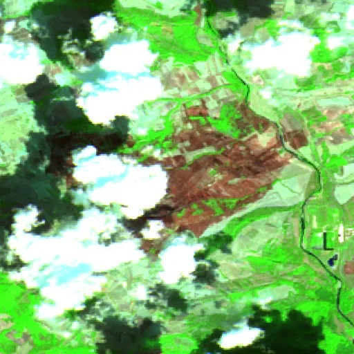 Incendio cerca de Monteverde (28 ago) — Sentinel-2 SWIR (fuego)