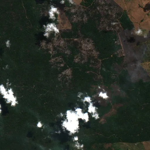 Incendio cerca de Morais Almeida (28 ago) — Sentinel-2 true color