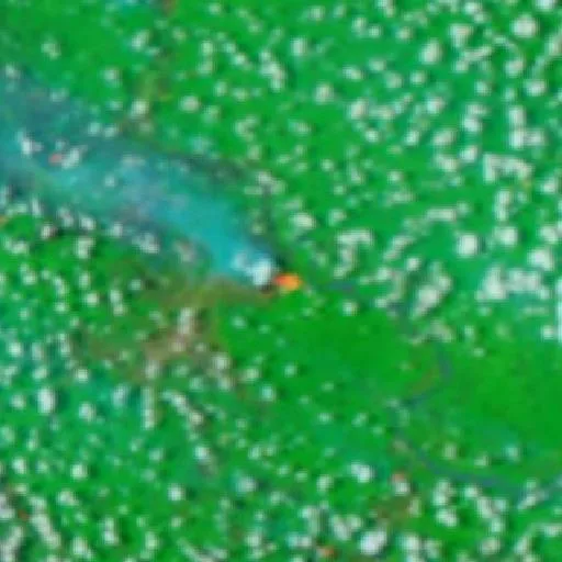 Wildfire near Morehead District — NASA satellite