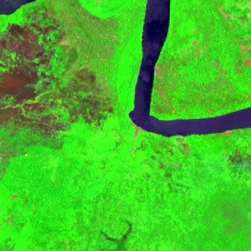 Incendio cerca de Morehead District (11 oct) — Sentinel-2 SWIR (fuego)