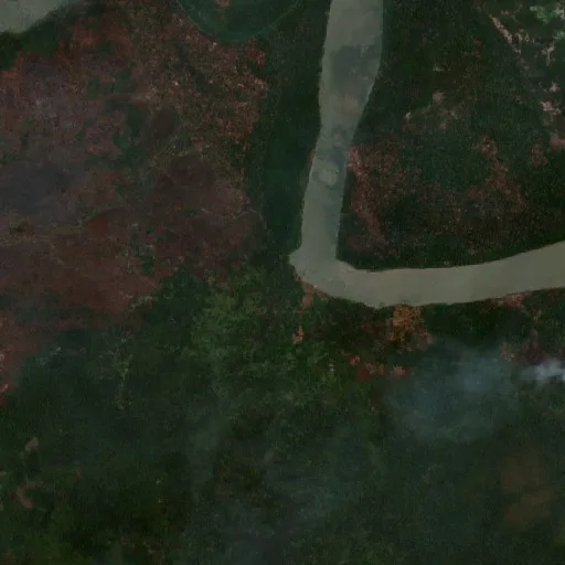 Incendio cerca de Morehead District (11 oct) — Sentinel-2 true color