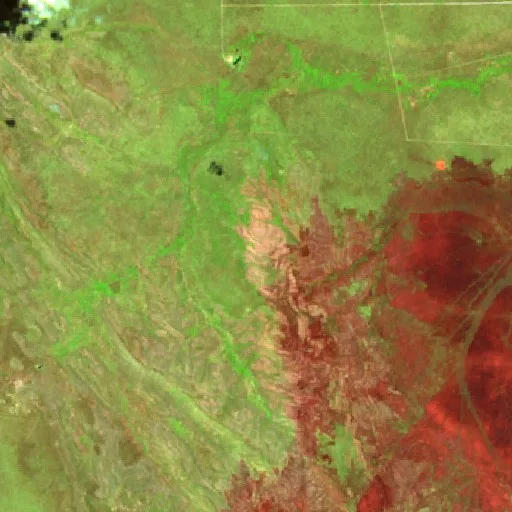 Wildfire near Morpará (Oct 4) — Sentinel-2 SWIR (fuego)