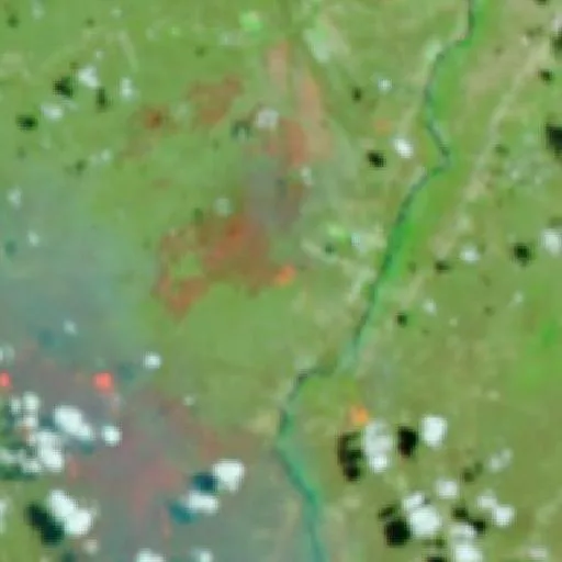 Wildfire near Morpará (Oct 10 · NE) — NASA satellite