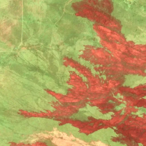 Wildfire near Morro Cabeça no Tempo (Aug 26) — Sentinel-2 SWIR (fuego)