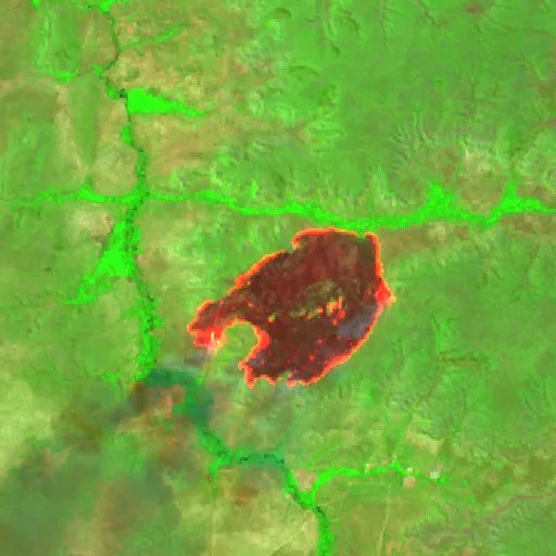 Incendio cerca de Morros (15 sep · SW) — Sentinel-2 SWIR (fuego)