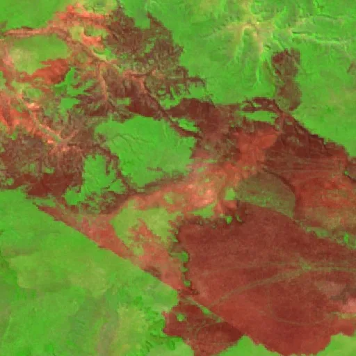 Incendio cerca de Morros (24 ago) — Sentinel-2 SWIR