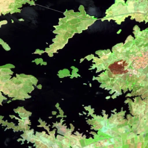 Incendio cerca de Mourão — Sentinel-2 SWIR (fuego)