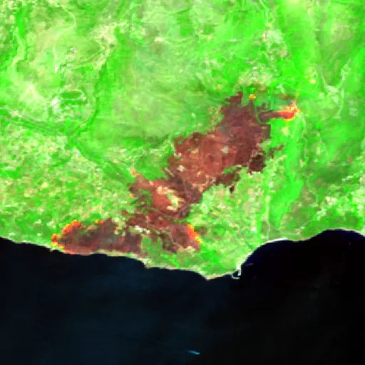 Incendio cerca de Elios-Proni — Sentinel-2 SWIR (fuego)
