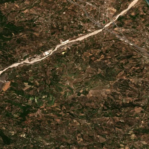 Wildfire near Erineos — Sentinel-2 true color