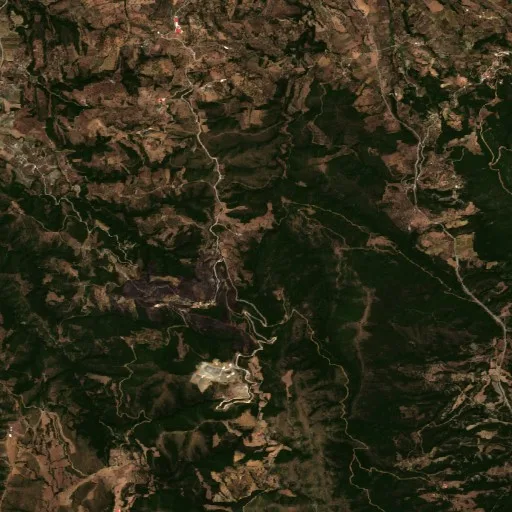 Wildfire near Olenia — Sentinel-2 true color