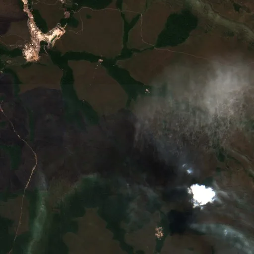 Wildfire near Municipio Baures (Aug 31) — Sentinel-2 true color
