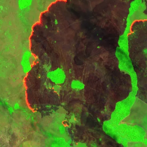 Incendio cerca de Municipio Exaltación (29 sep · N) — Sentinel-2 SWIR