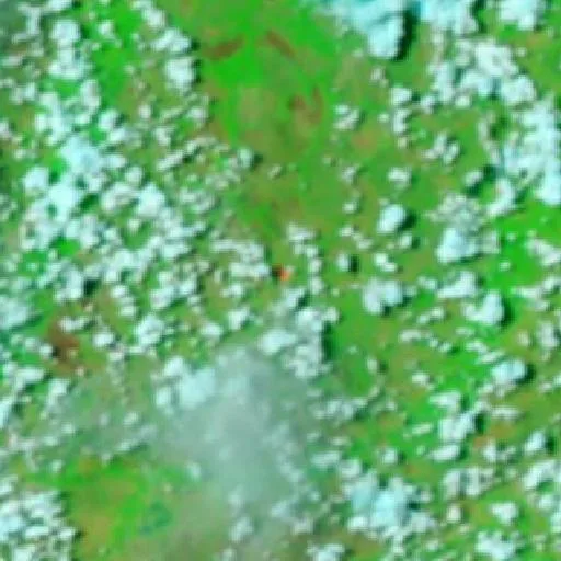 Wildfire near Municipio Exaltación (Oct 7) — NASA satellite