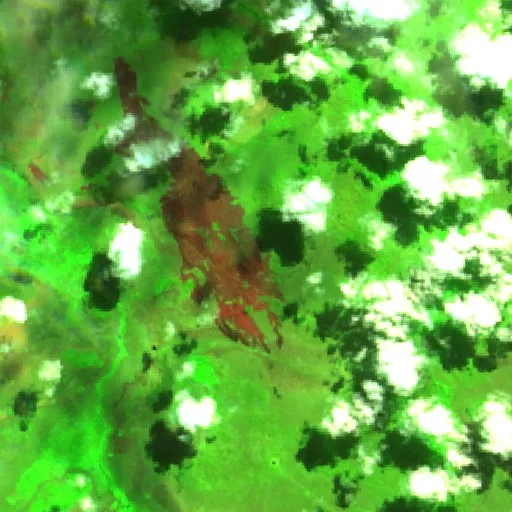 Wildfire near Municipio Huacaraje — Sentinel-2 SWIR (fuego)