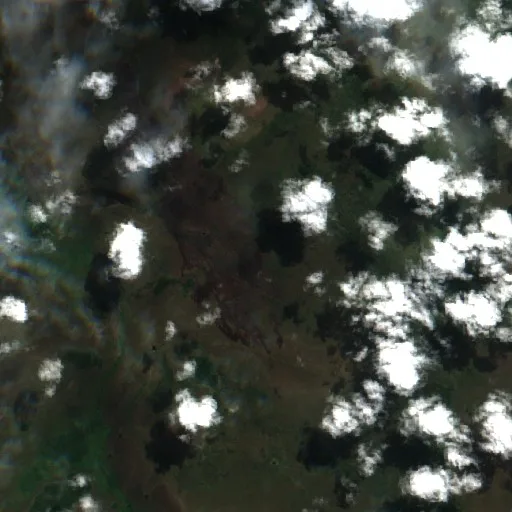 Wildfire near Municipio Huacaraje — Sentinel-2 true color