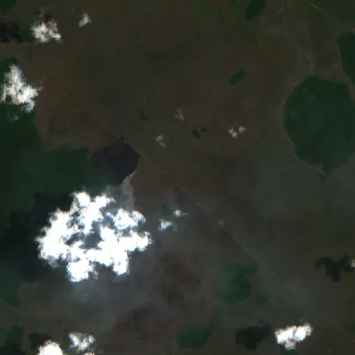 Incendio cerca de Municipio Puerto Siles (19 oct) — Sentinel-2 true color