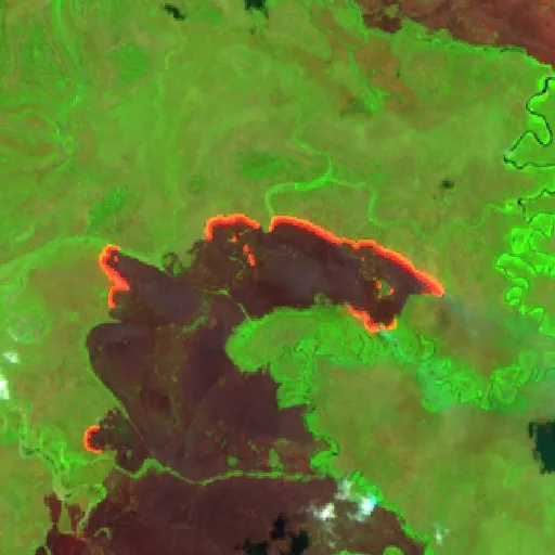 Wildfire near Municipio San Joaquin (Sep 5) — Sentinel-2 SWIR