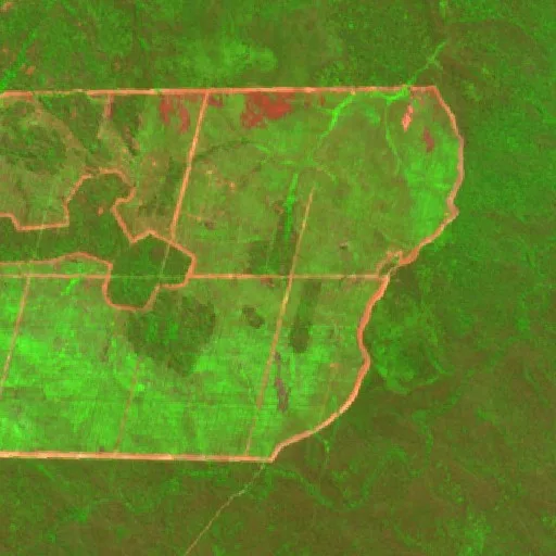 Wildfire near Municipio San Matías (Aug 16) — Sentinel-2 SWIR