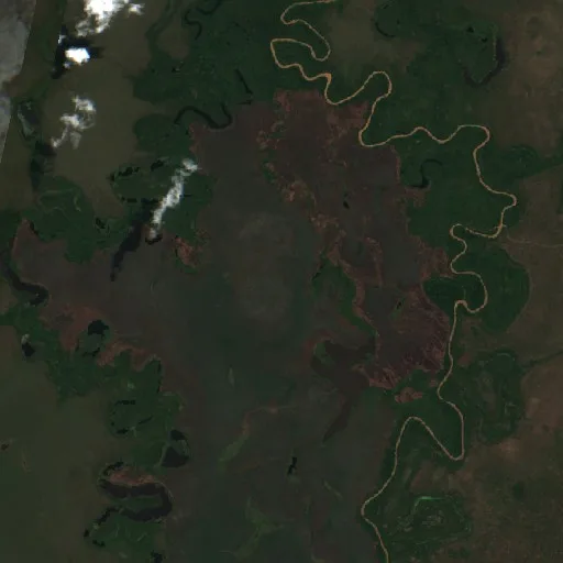 Wildfire near Municipio San Ramón (Aug 28) — Sentinel-2 true color
