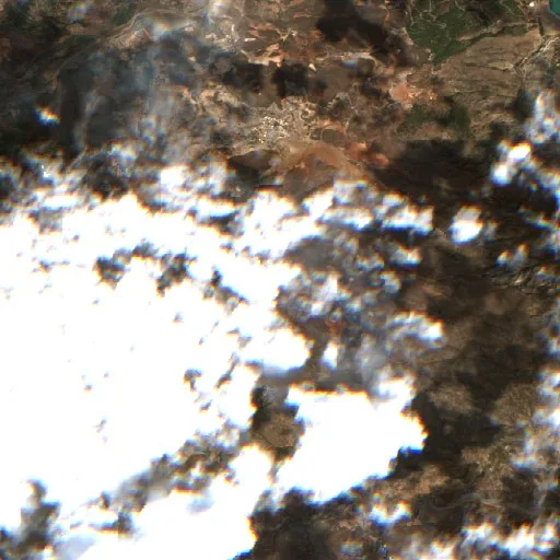 Wildfire near Murtas — Sentinel-2 true color