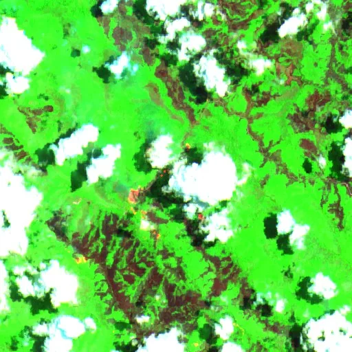 Wildfire near Namlea — Sentinel-2 SWIR (fuego)