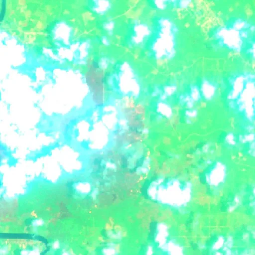 Wildfire near Nanga Bulik (Oct 4) — Sentinel-2 SWIR (fuego)