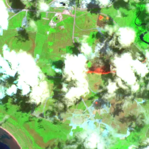 Wildfire near Nanum — Sentinel-2 SWIR (fuego)